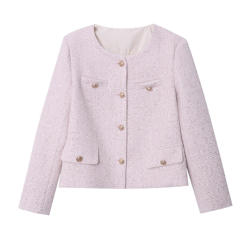 Women’s classic bouclé jacket with textured fabric Chic & Stil