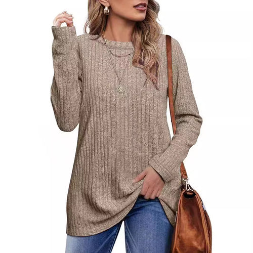 Casual long sleeve shirt for women with ribbed structure Lune London
