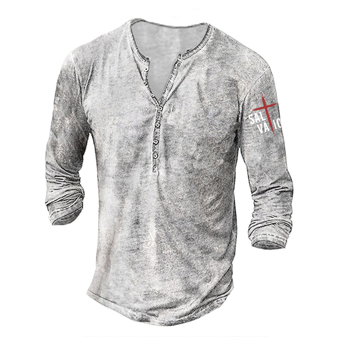 Casual long sleeve shirt for men with button placket Lune London
