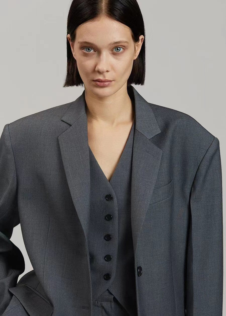 Blazer surdimensionné élégant pour femmes avec pantalon assorti Chic & Stil