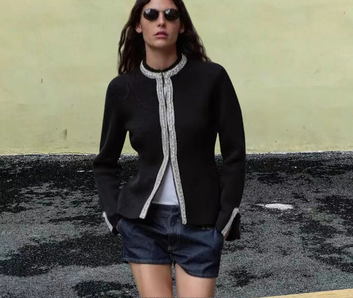 Ladies Elegant Blazer with fine border details Lune London