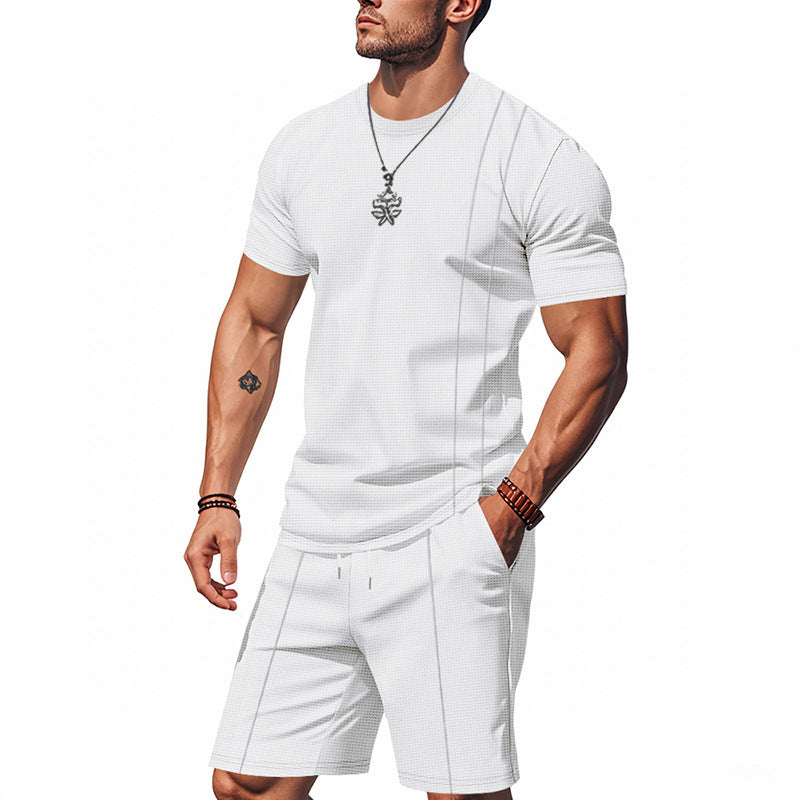 Men's short sleeve set and shorts made of breathable material Lune London