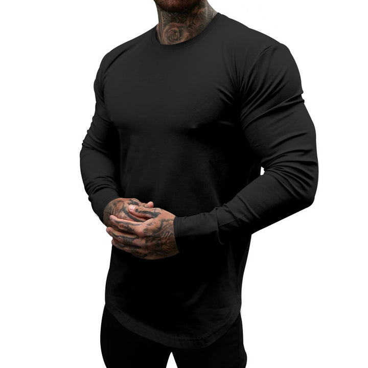Long sleeve t-shirt for men in a soft and stretchy cotton blend with a round neck Lune London