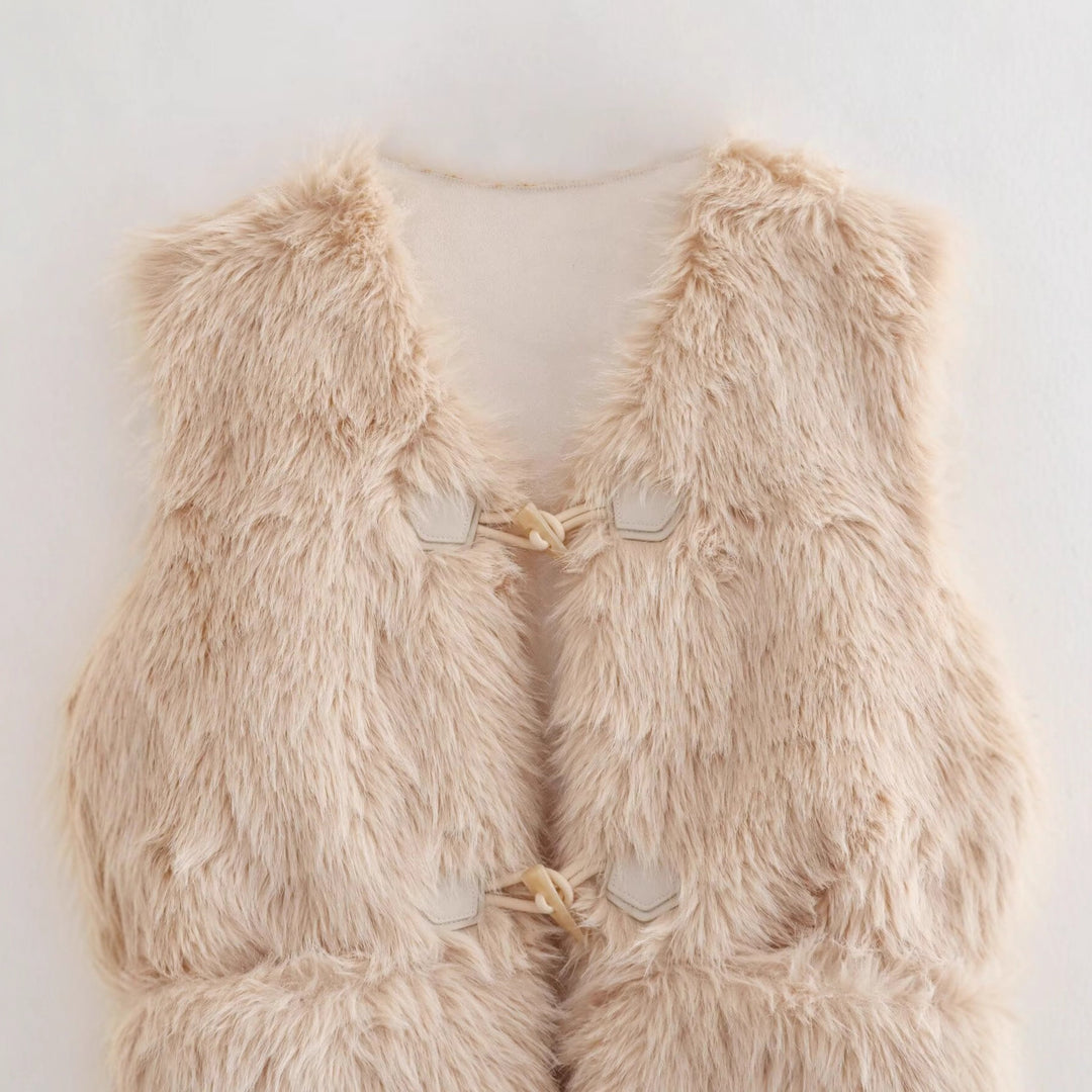 Ladies faux fur vest Lune London