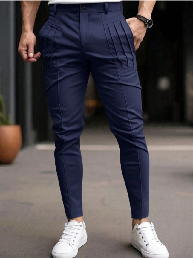 Fashion Slim-Fit Pants for Men with Pleats and Special Pockets Lune London
