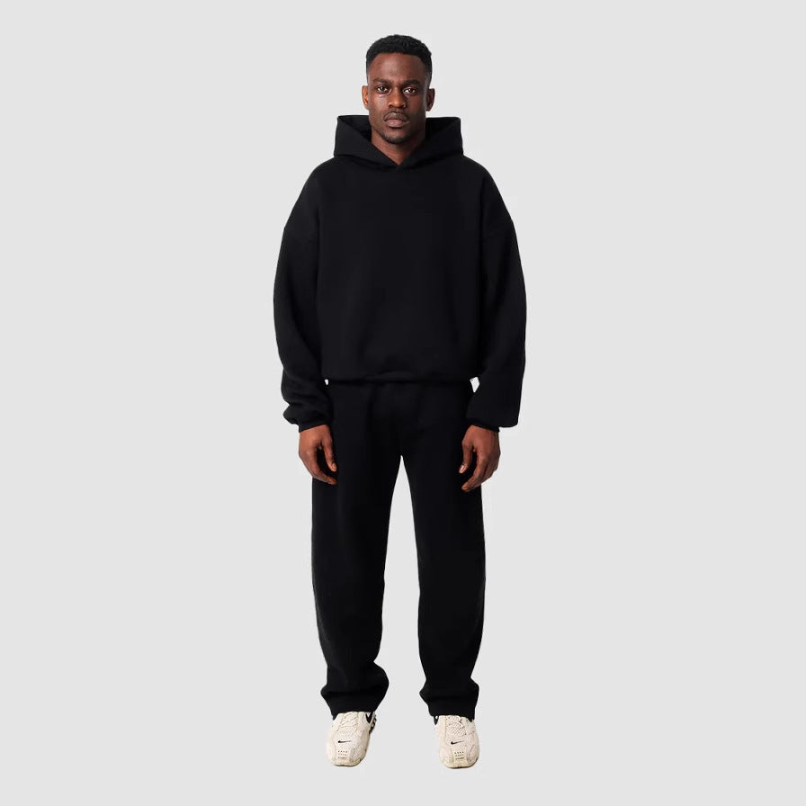 Hoodie and jogger pants set for women with high collar and elastic waistband Lune London