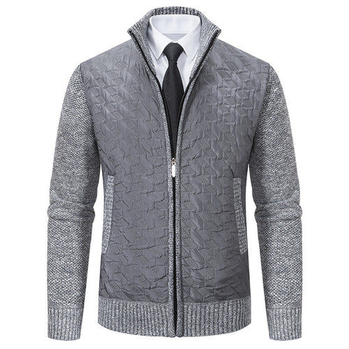 Veste matelassée stylée pour homme avec matériau supérieur texturé et col haut Lune London