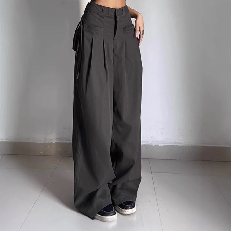 Wide pleated pants for women with side pockets and elegant waist Lune London