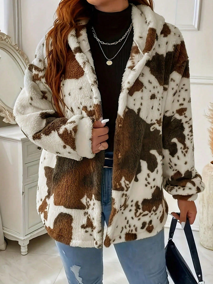 Ladies Oversized Chic Faux Fur Coat