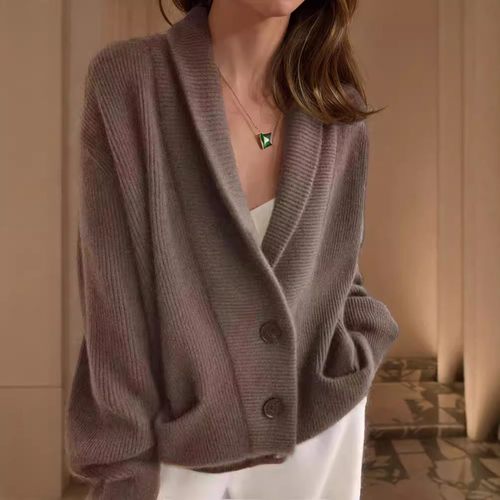 Women's knitted jacket with elegant button details and a relaxed fit Lune London