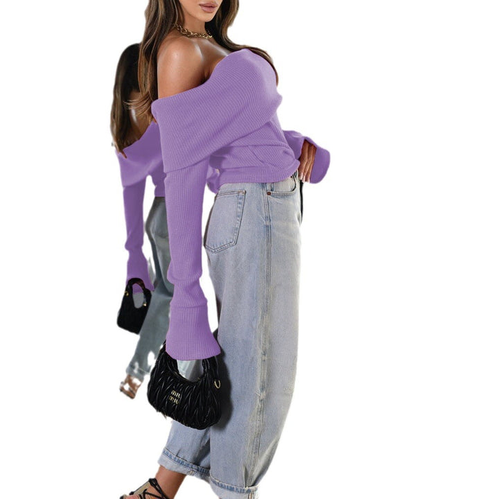 Ladies Off-Shoulder Knit Top Lune London