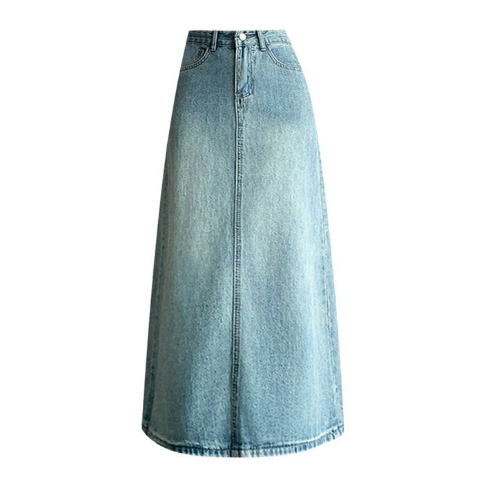 Jupe maxi en denim pour femmes avec fente latérale Chic & Stil