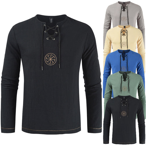 Casual long sleeve t-shirt for men with a romantic lace design Lune London