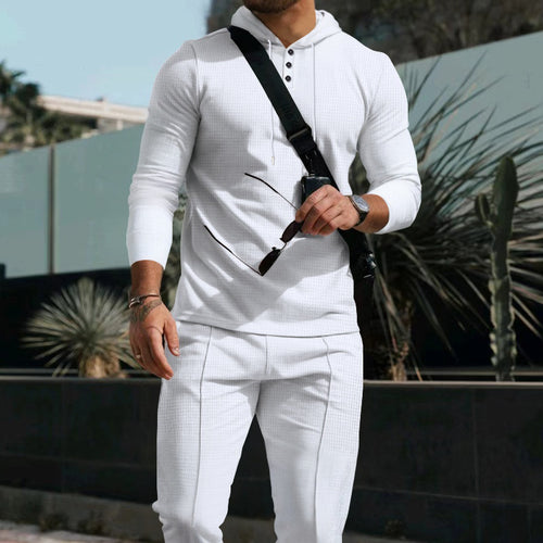 Men's Sporty Hooded Sweatshirt with Practical Zipper Lune London
