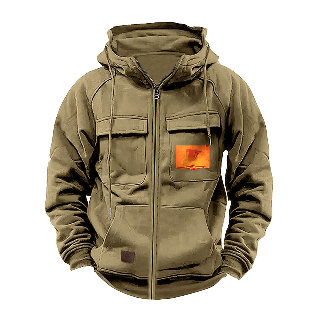 Multifunctional hooded jacket for men with practical pockets Lune London
