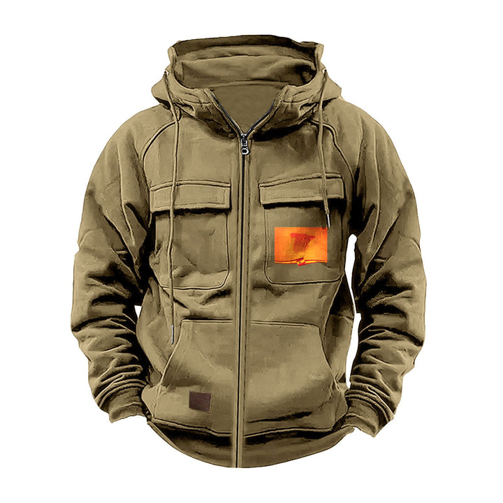 Multifunctional hooded jacket for men with practical pockets Lune London
