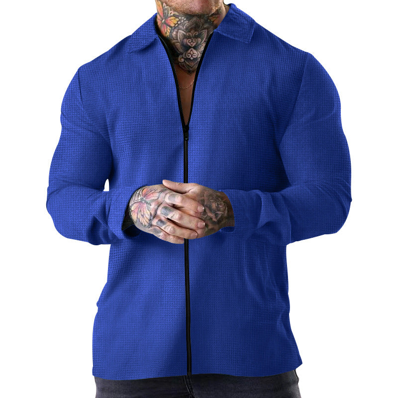 Functional zip jacket for men in high-quality material with structured design Lune London
