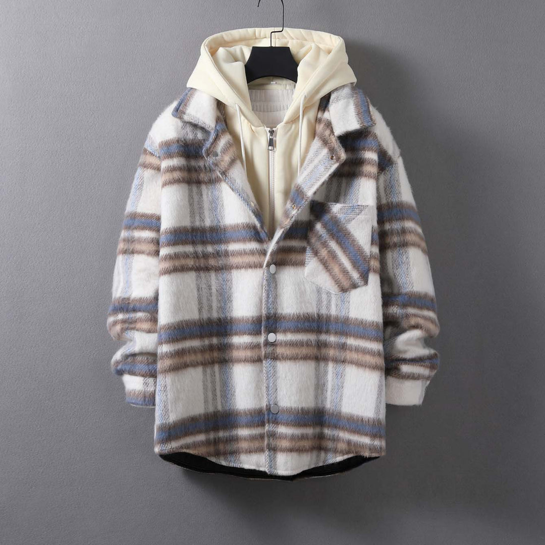 Casual checkered coat for women with soft lining and practical pockets Lune London