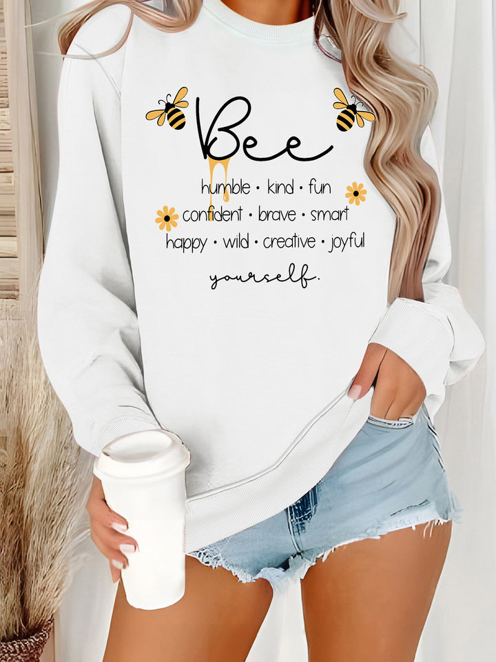 Sweat à capuche pour femmes avec motif d'abeille inspirant et affirmations positives Chic & Stil