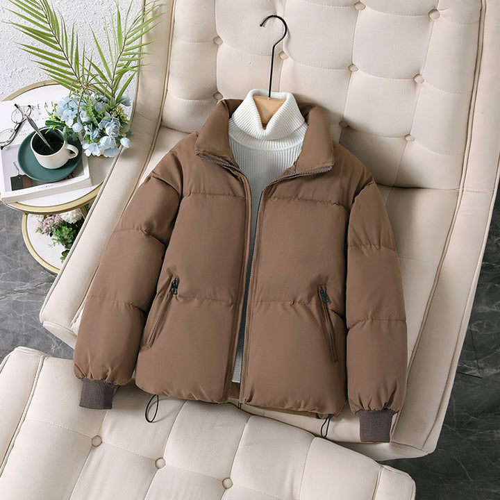 Women's fashion and insulated down jacket with high collar and deep pockets Lune London