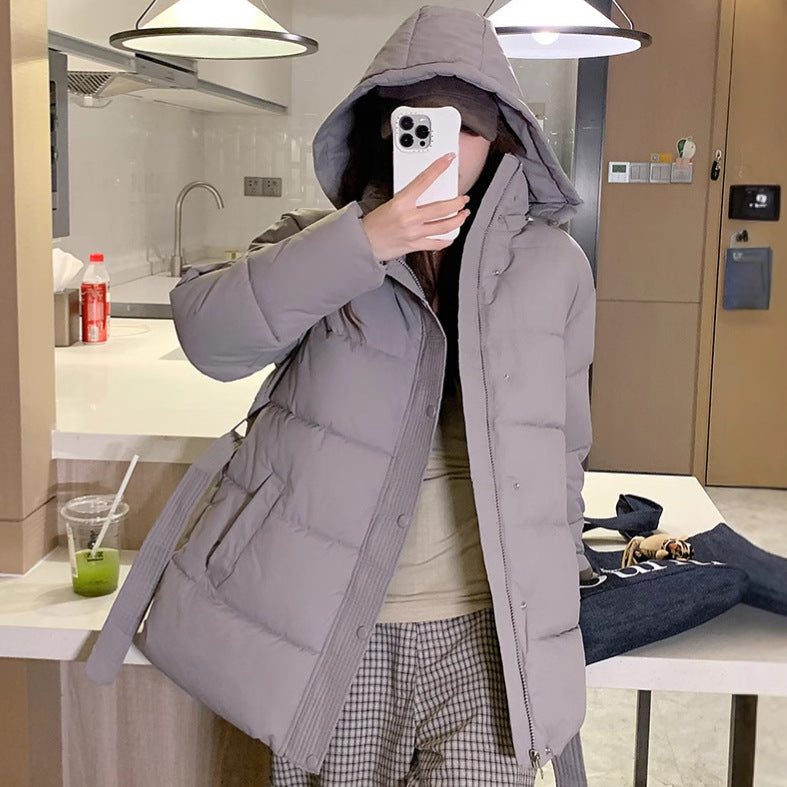 Ladies classic down jacket with high collar and practical pockets Lune London