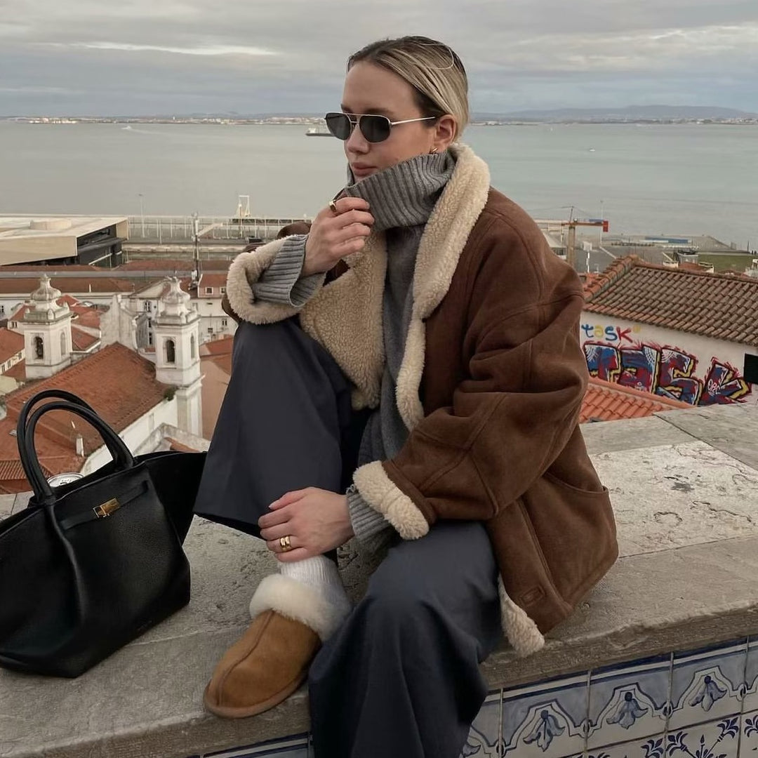 Oversized wool coat for women Lune London