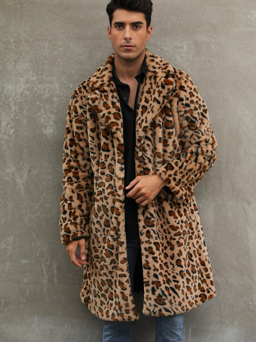 Trendy leopard fur coat for men Lune London