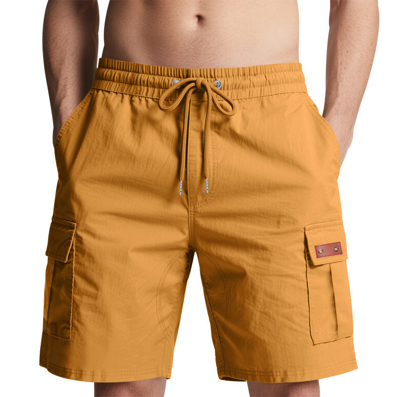 Shorts cargo pour hommes avec taille élastique et poches latérales pratiques Lune London