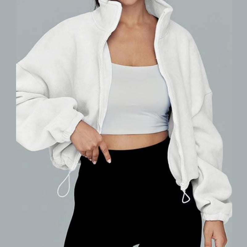 Lune London high collar oversized sweater with zipper for ladies