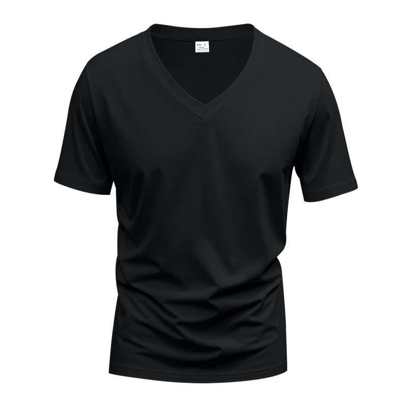 Men's V-neck t-shirt in breathable functional material Lune London