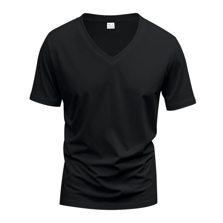 Men's V-neck t-shirt in breathable functional material Lune London