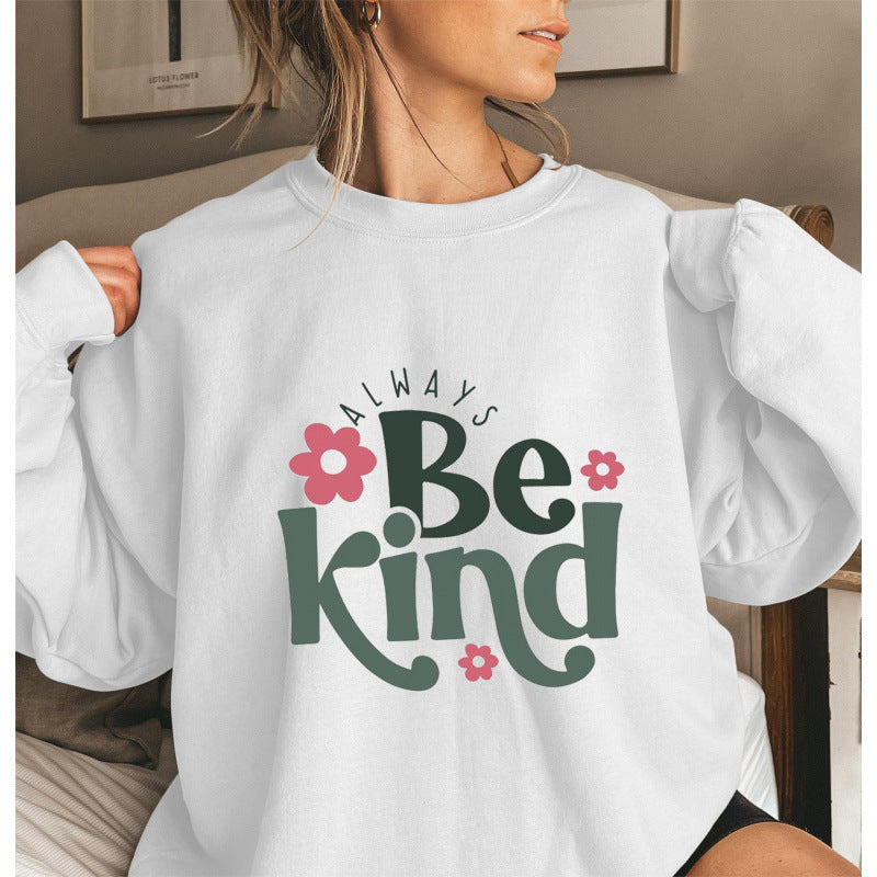 Sweatshirt pour femmes avec message motivant et design tendance à manches bouffantes Chic & Stil
