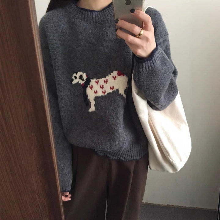 Cozy sweater for women with animal pattern Lune London