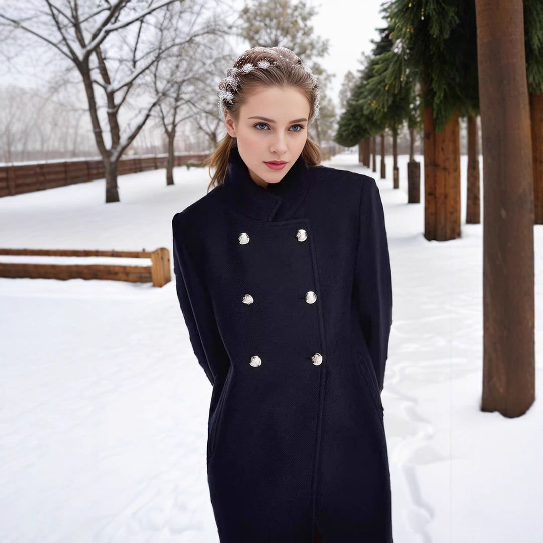 Elegant coat for women with double-breasted buttons Lune London