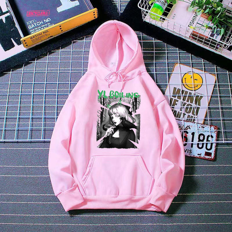 Women's hooded sweatshirt with avant-garde graphic design Chic & Stil