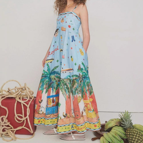 Chic & Stil Women's Bohemian Inspired Summer Maxi Dress
