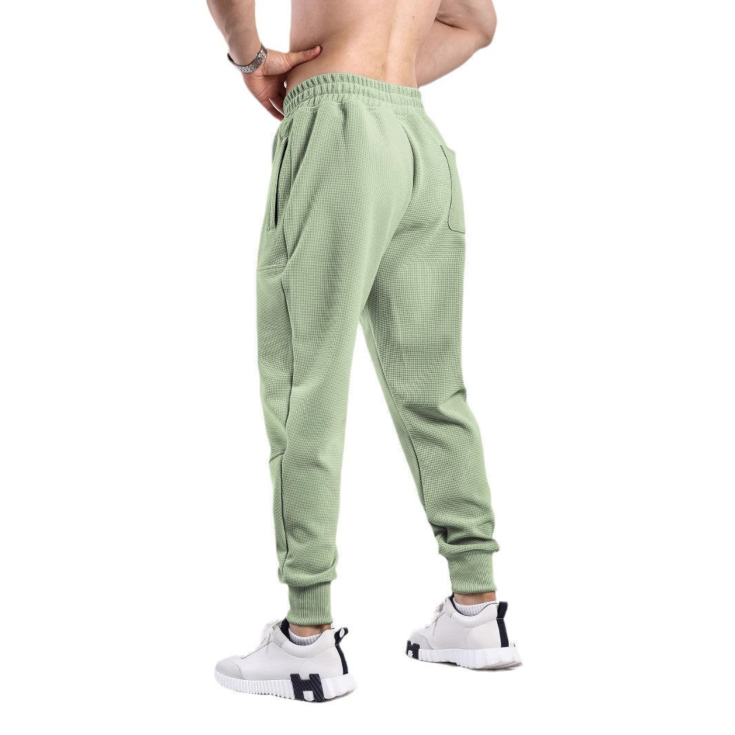 Men's sporty jogger pants with breathable inserts and elastic waistband Lune London