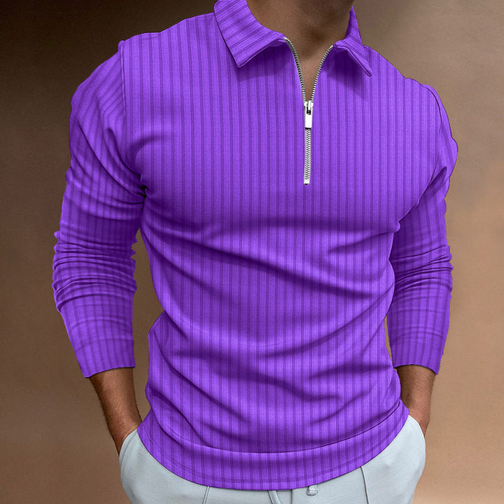 Men's Stylish Polo Shirt with Zipper Lune London