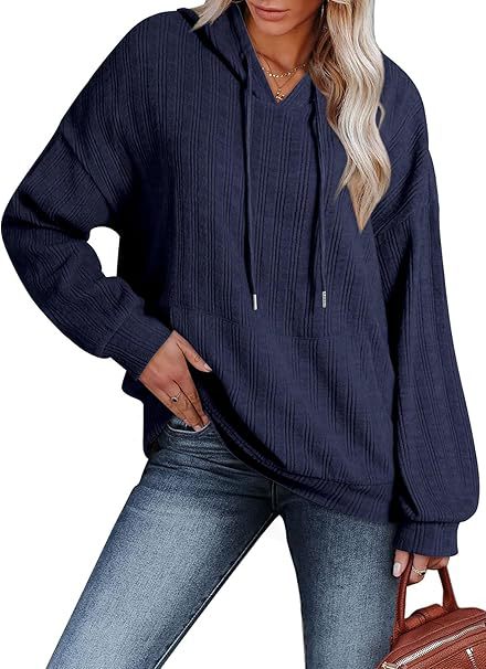 Ladies Oversized Hoodie with Chic Textured Design and Style