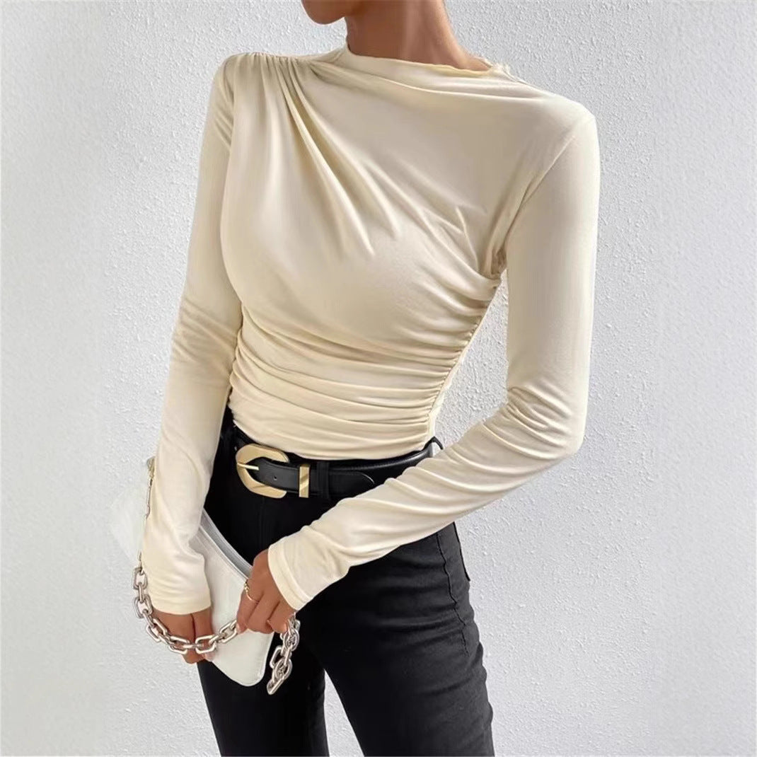 Long sleeve blouse for women with elegant gathered elements and a classic design Lune London