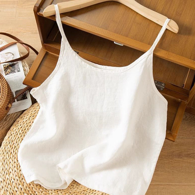 Women's Lightweight Linen Camisole Top Lune London