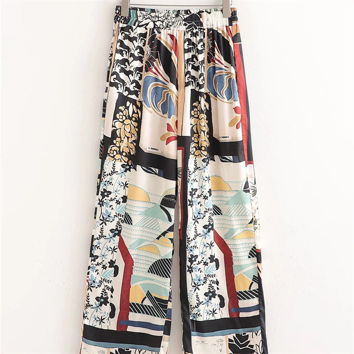 Ladies loose, printed Palazzo pants Lune London