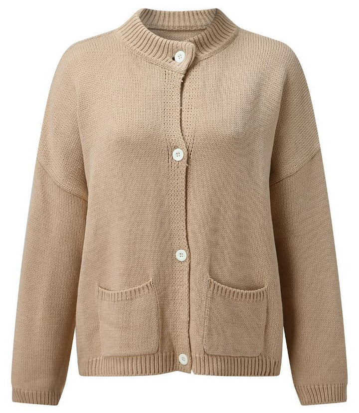Casual style knit jacket for women with button details Lune London