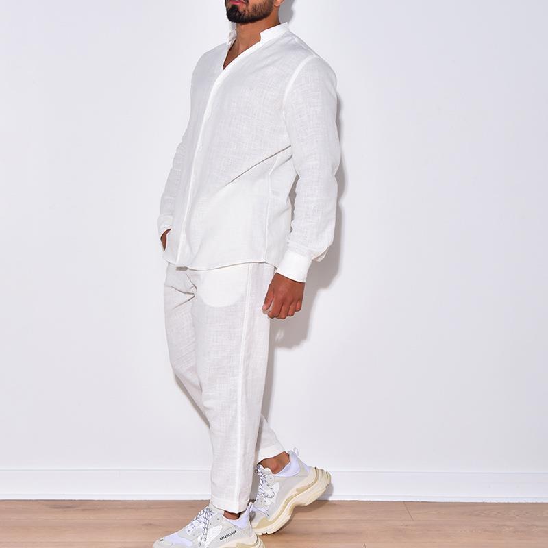 Light linen casual suit for men Lune London