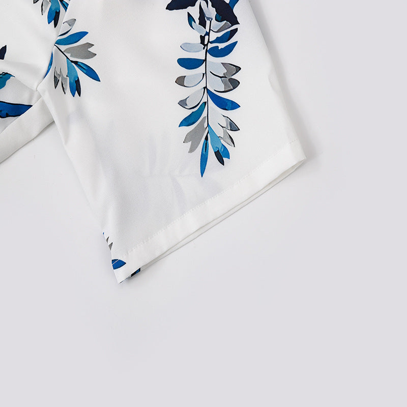 Men's holiday overalls with a floral design and a relaxed fit Lune London