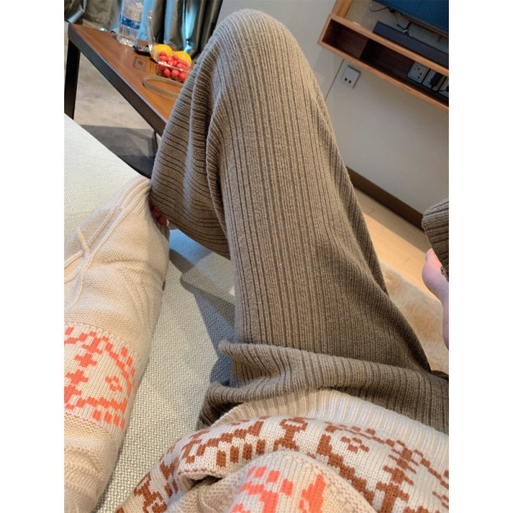 Pantalons larges en tricot pour femmes Chic & Stil