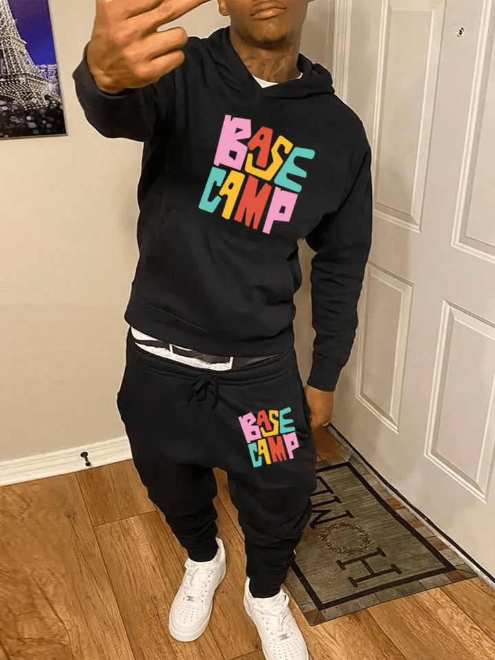Casual hoodie and jogger set for women with colorful print Lune London