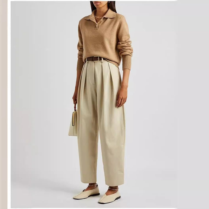 Pantalon taille haute élégant et large pour femme Chic & Stil