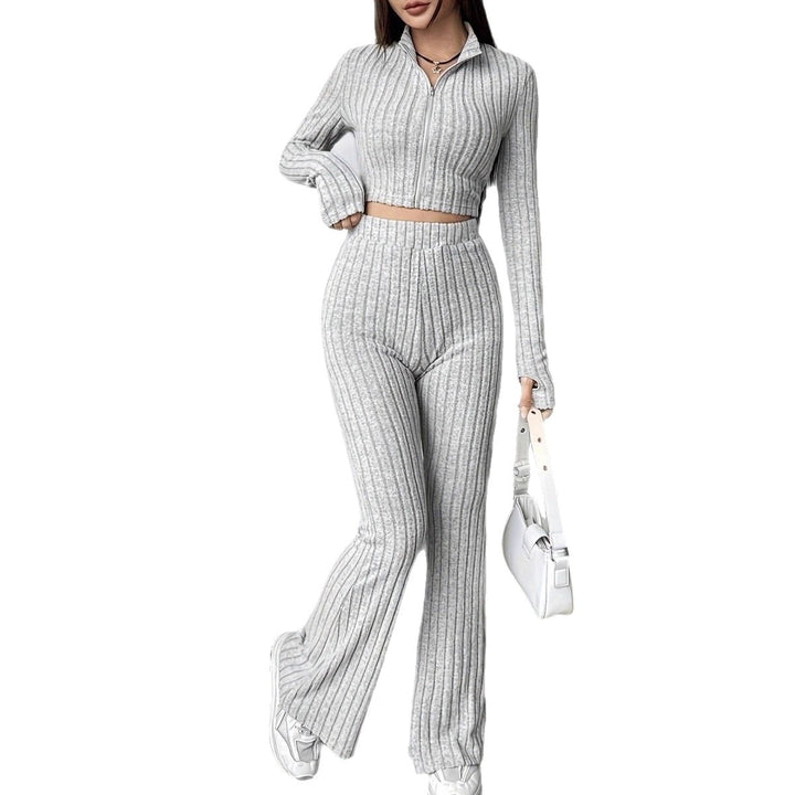 Ensemble de tricot décontracté pour femmes avec fermeture éclair Chic & Stil