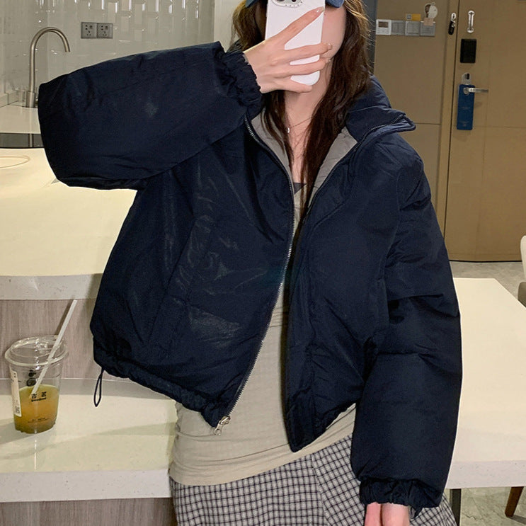 Ladies short quilted leisure jacket with side zippered pockets Lune London
